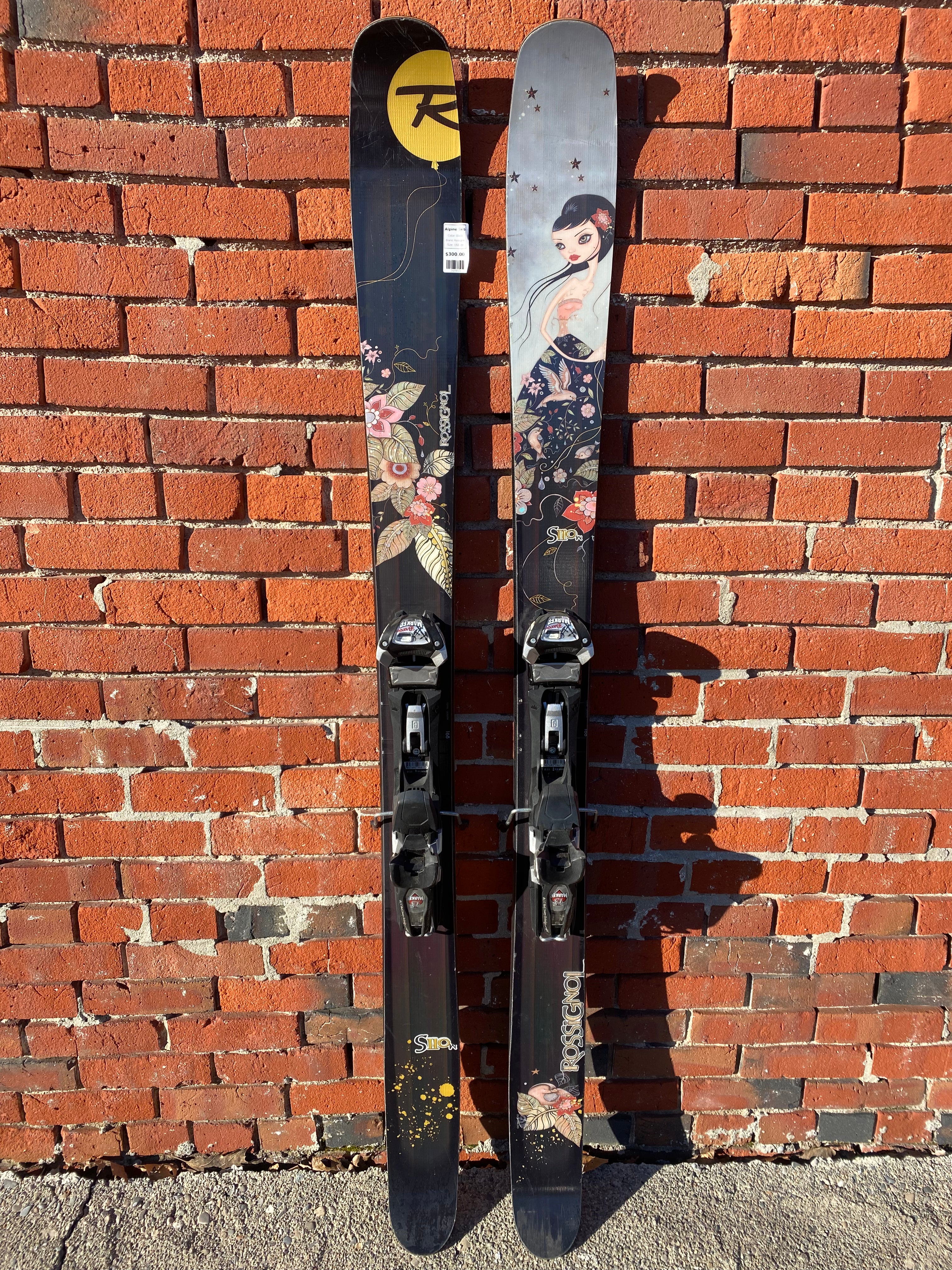 2011 Rossignol S 110 W Freeski Powder Skis with Marker Baron 13 - Blac