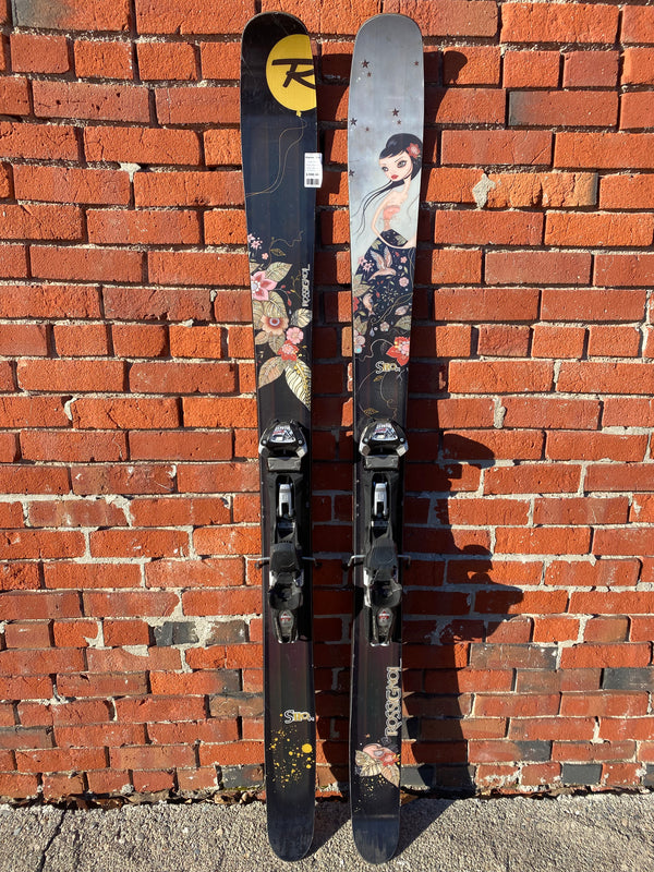 2011 Rossignol S 110 W Freeski Powder Skis with Marker Baron 13 - Black, 168 cm