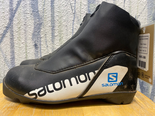 Salomon RC Jr Junior NNN Cross Country Ski Boots - Black, EUR 35