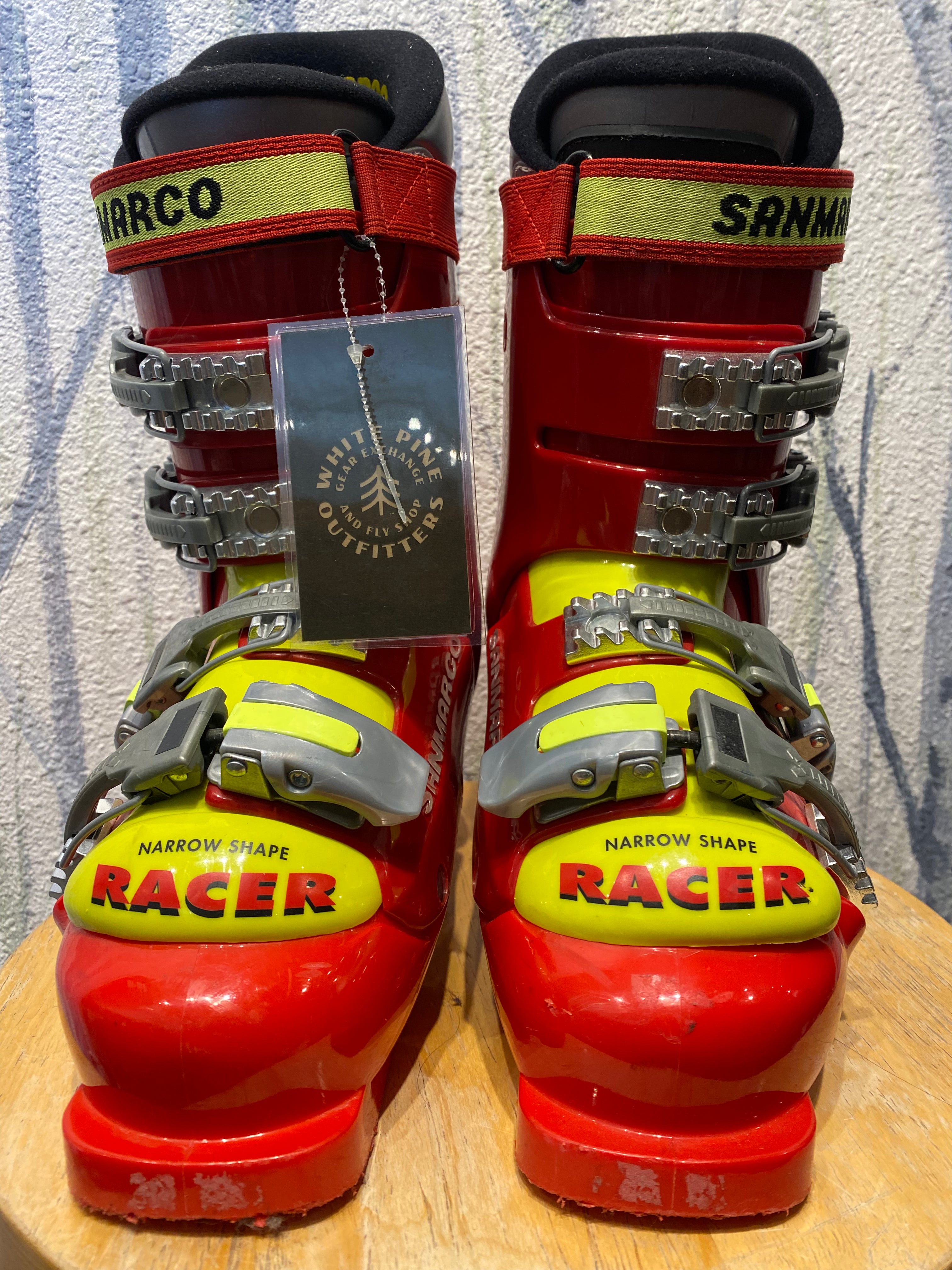 Sanmarco TR3 Patrick Ortliel Racer Alpine Ski Boots - Red, 24.5