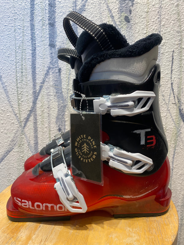 Salomon T3 Alpine Ski Boots - Red, 23.5