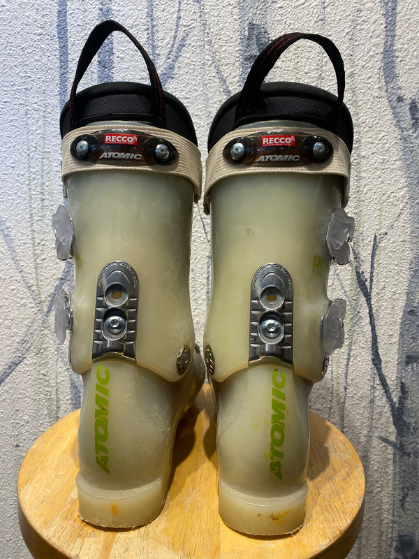 Atomic Renu 110 RECCO Recycled Alpine Ski Boots - White/Green, 27/27.5