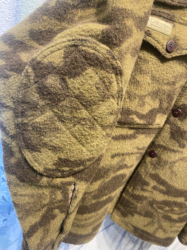 Columbia Wool Blend Hunting Shirt Jacket - Camo, Mens X Large