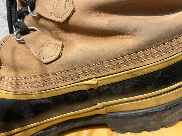 Sorel Caribou Leather Snow Boots - Tan, Mens 13