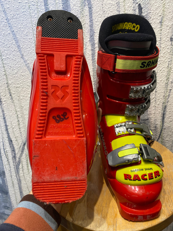Sanmarco TR3 Patrick Ortliel Racer Alpine Ski Boots - Red, 24.5