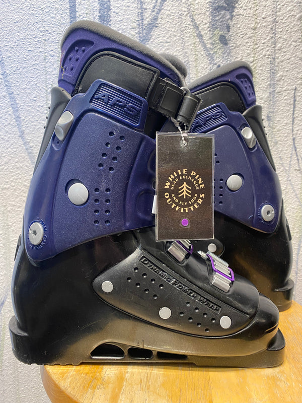 Nordica APS Dynamic Power Wrap Alpine Ski Boots - Black/Purple, 24.5