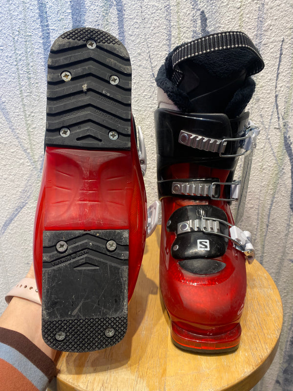 Salomon T3 Alpine Ski Boots - Red, 23.5