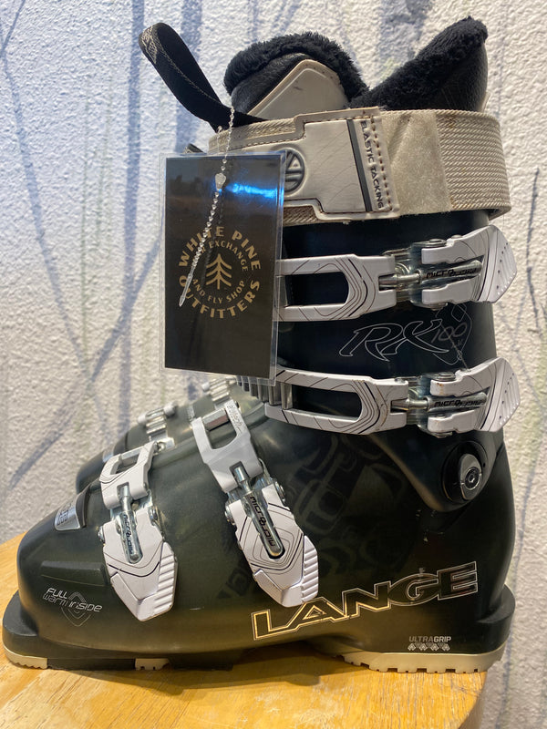 Lange RX 100 L.V. Alpine Ski Boots - Black, 23/23.5